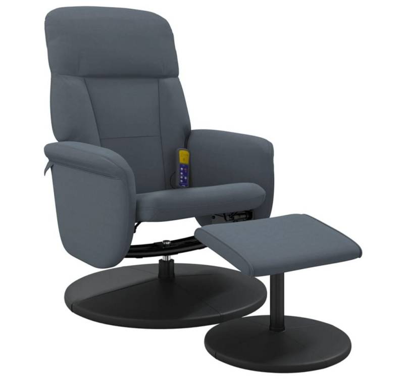 DOTMALL Massagesessel Massagesessel mit Fußhocker Dunkelgrau Samt von DOTMALL