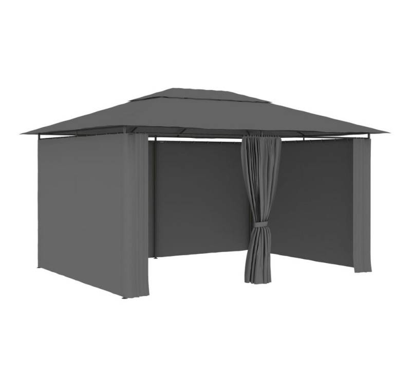 DOTMALL Partyzelt Gartenpavillon mit Vorhängen 4 x 3 m Anthrazit von DOTMALL