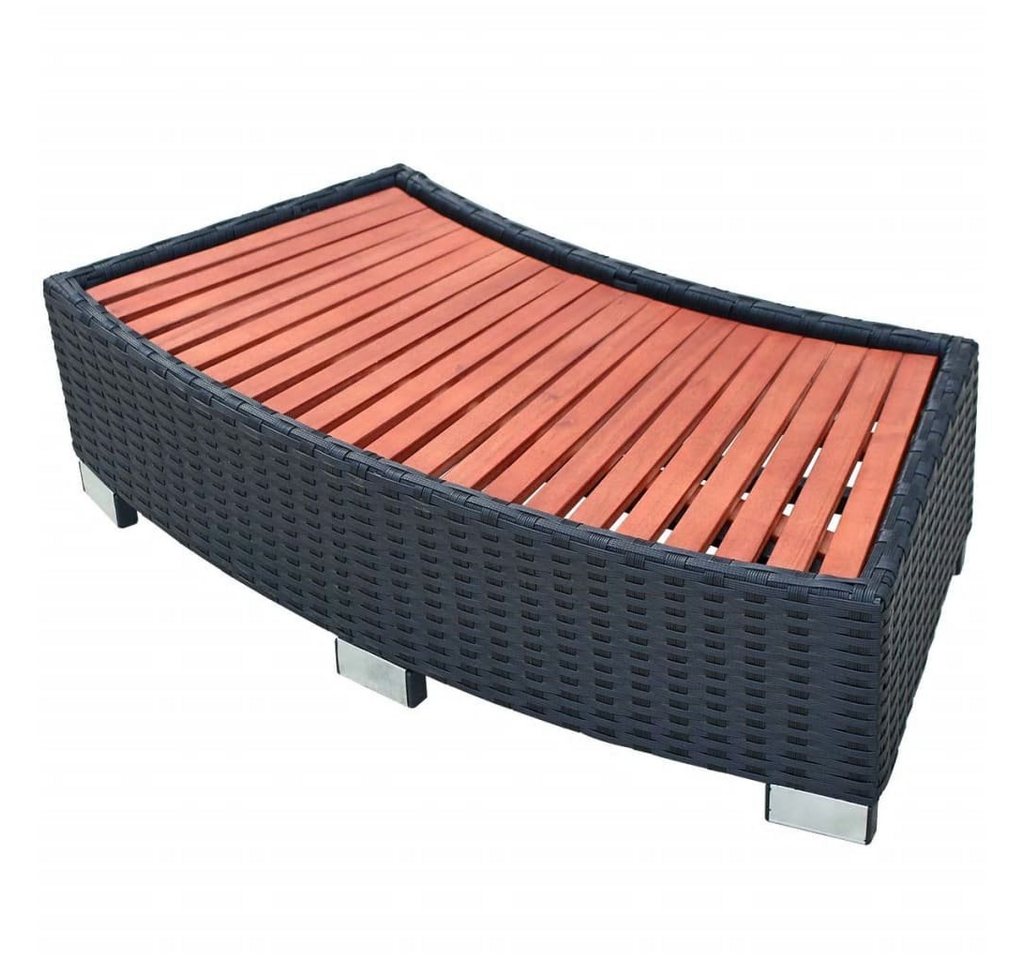 DOTMALL Poolleiter Pooltreppe Outdoor Poly Rattan,wetterfest, UV-beständig,92×45×25cm von DOTMALL