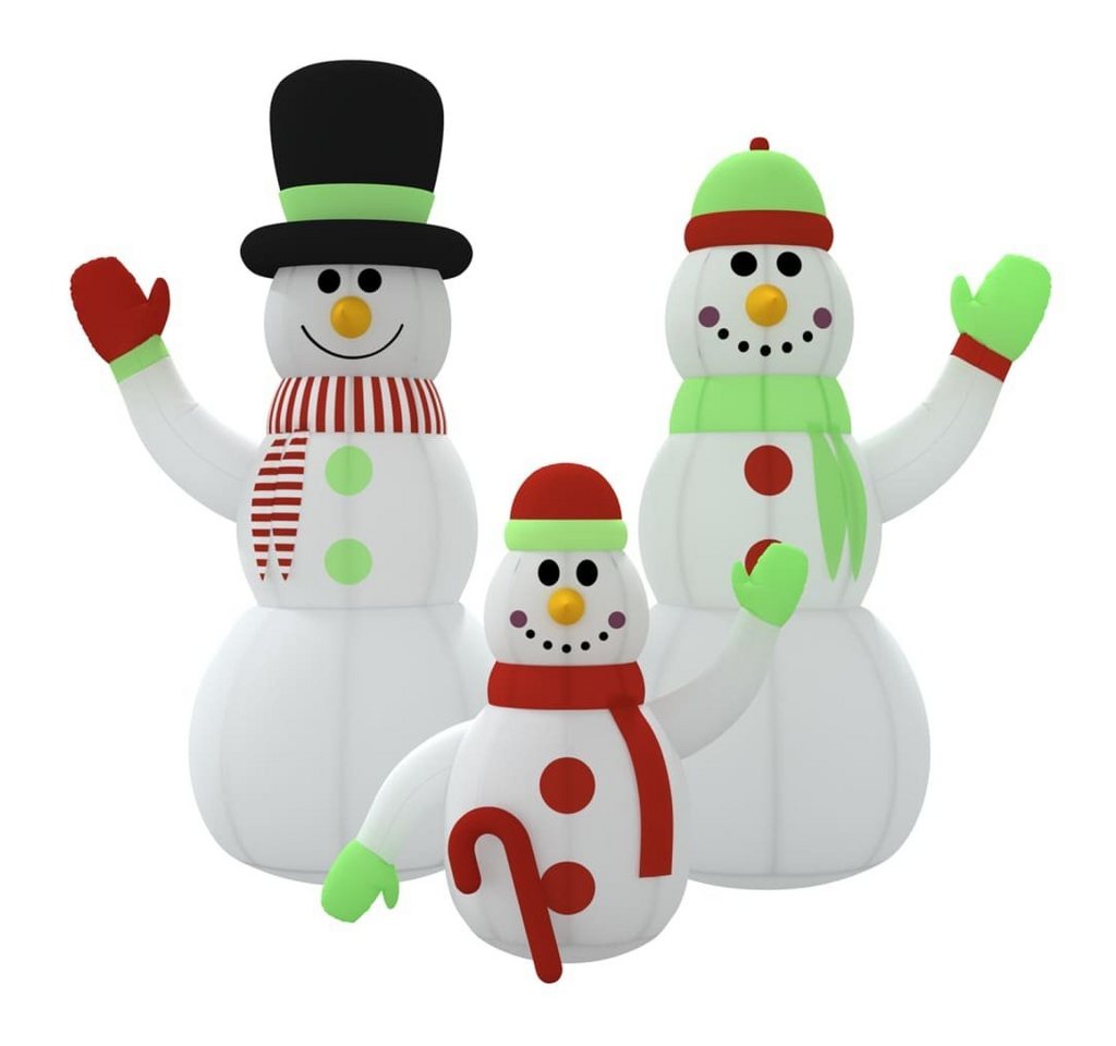 DOTMALL Schneemann Aufblasbare Schneemann-Familie mit LEDs 360 cm von DOTMALL