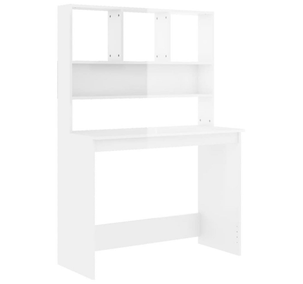 DOTMALL Schreibtisch Computertisch Arbeitstisch mit Regal 102x45x148 cm,Holzwerkstoff von DOTMALL