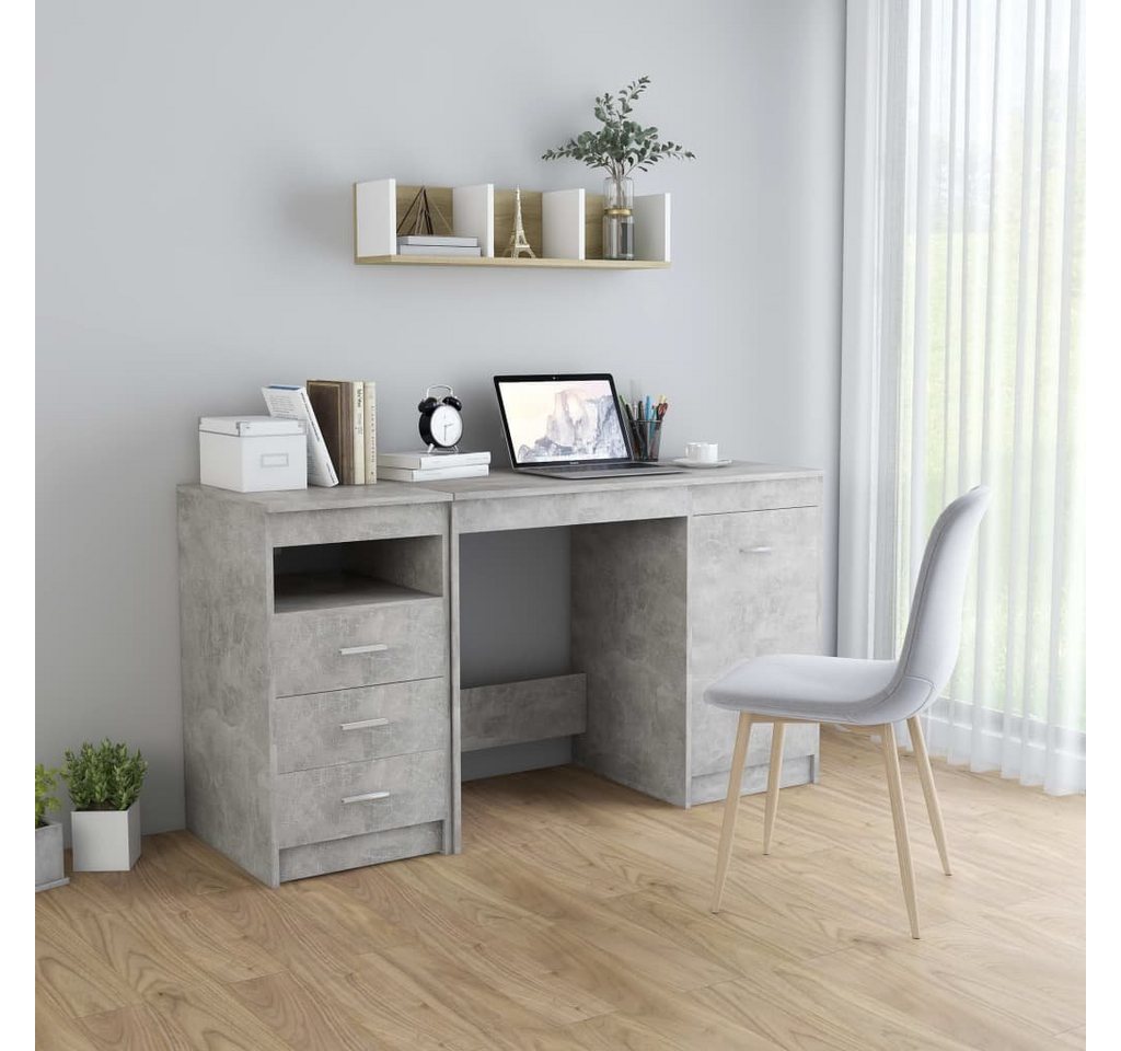 DOTMALL Schreibtisch Schreibtisch Hochglanz-Weiß 140x50x76 cm Holzwerkstoff von DOTMALL