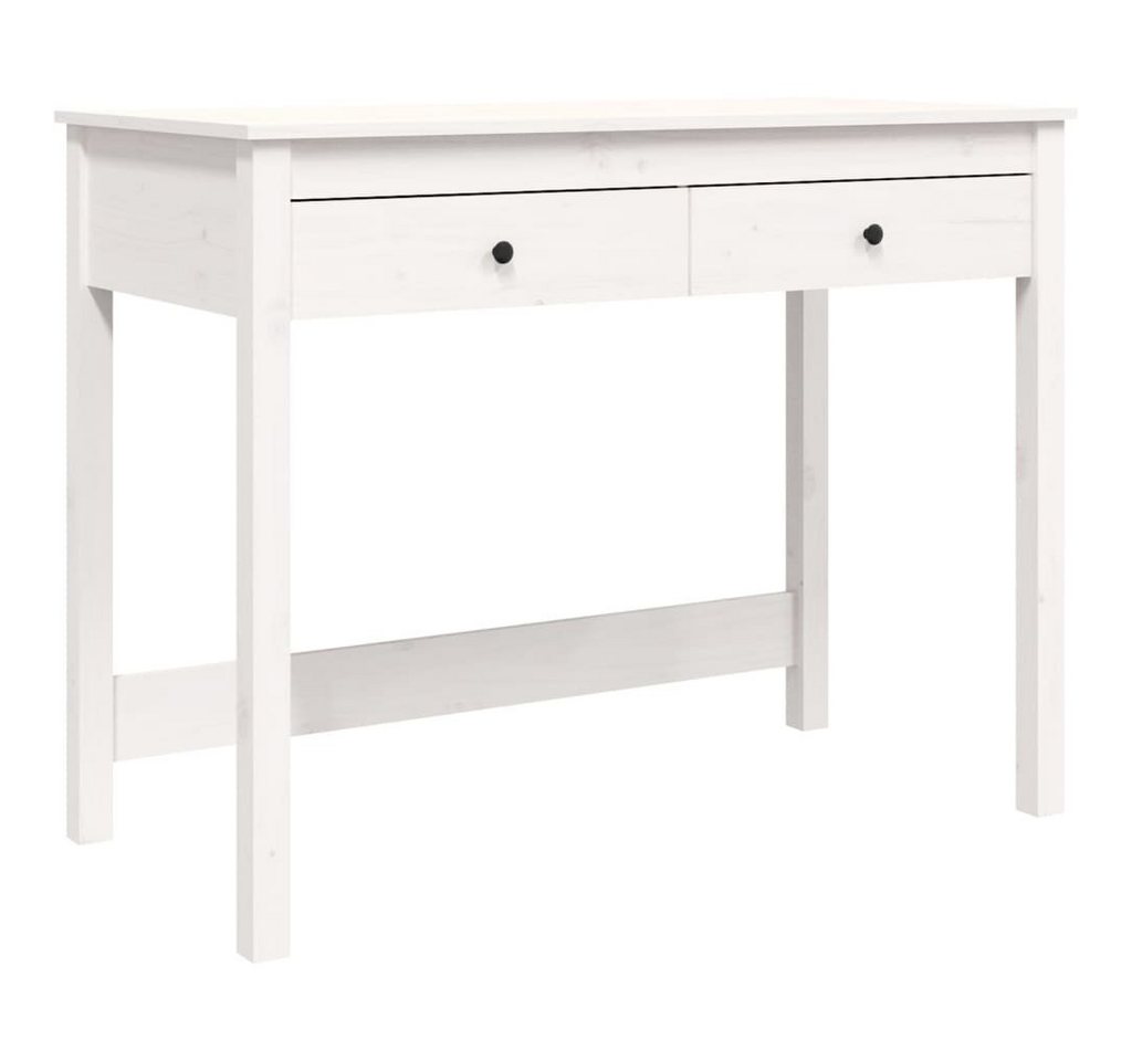 DOTMALL Schreibtischstuhl Schreibtisch mit Schubladen Weiß 100x50x78 cm Massivholz Kiefer von DOTMALL