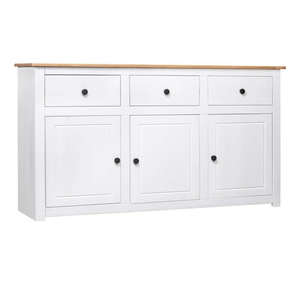 DOTMALL Sideboard aus massivem Kiefernholz, Breite 135cm,mit 3 Schubladen und 3 Fächern von DOTMALL