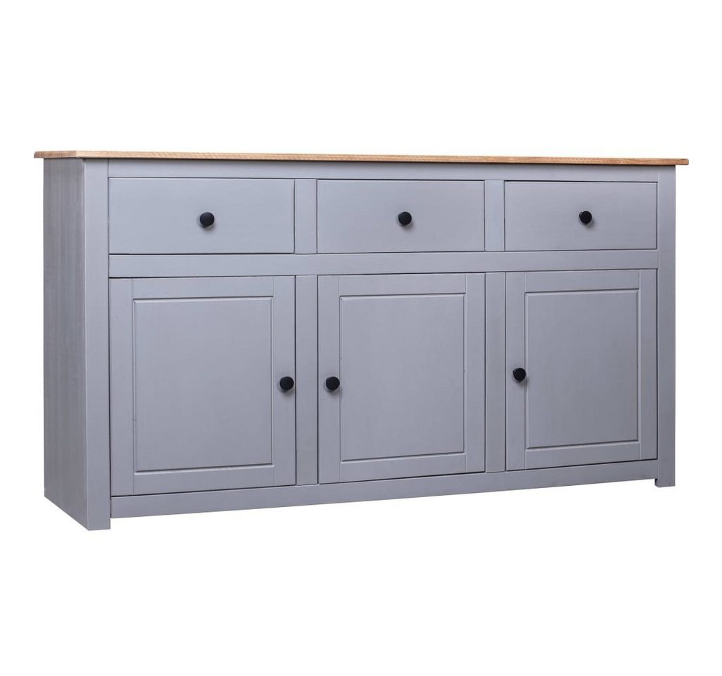 DOTMALL Sideboard aus massivem Kiefernholz, Breite 135cm,mit 3 Schubladen und 3 Fächern von DOTMALL