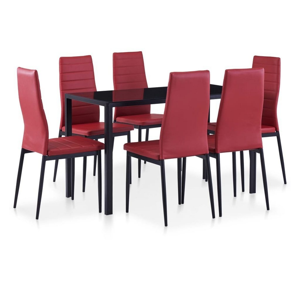 DOTMALL Sitzgruppe Essgruppe (7-tlg), Stabile und leicht, Tisch mit 6 Stühlen von DOTMALL