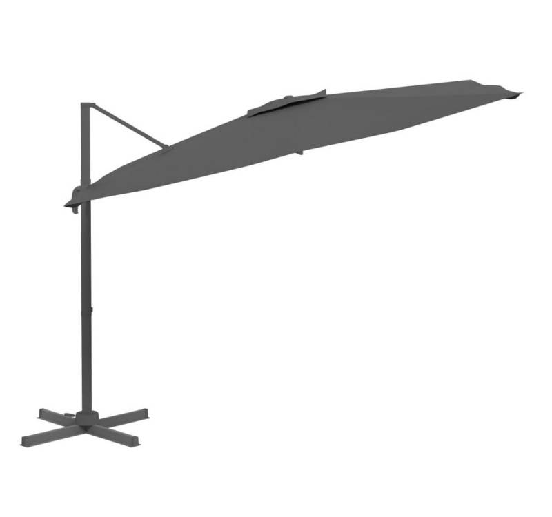 DOTMALL Sonnenschirm Ampelschirm mit Aluminium-Mast Anthrazit 300x300 cm von DOTMALL