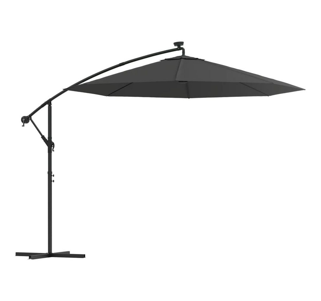 DOTMALL Sonnenschirm Sonnenschirm Ampelschirm mit LED-Beleuchtung 300 cm Metallmast von DOTMALL