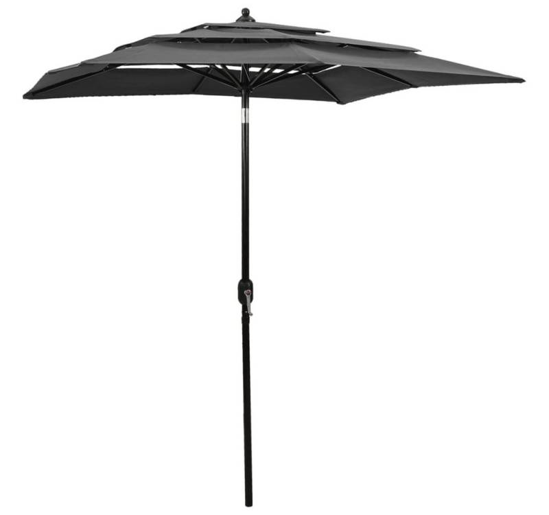 DOTMALL Sonnenschirm Sonnenschirm mit Aluminium-Mast 3-lagig 2x2 m von DOTMALL