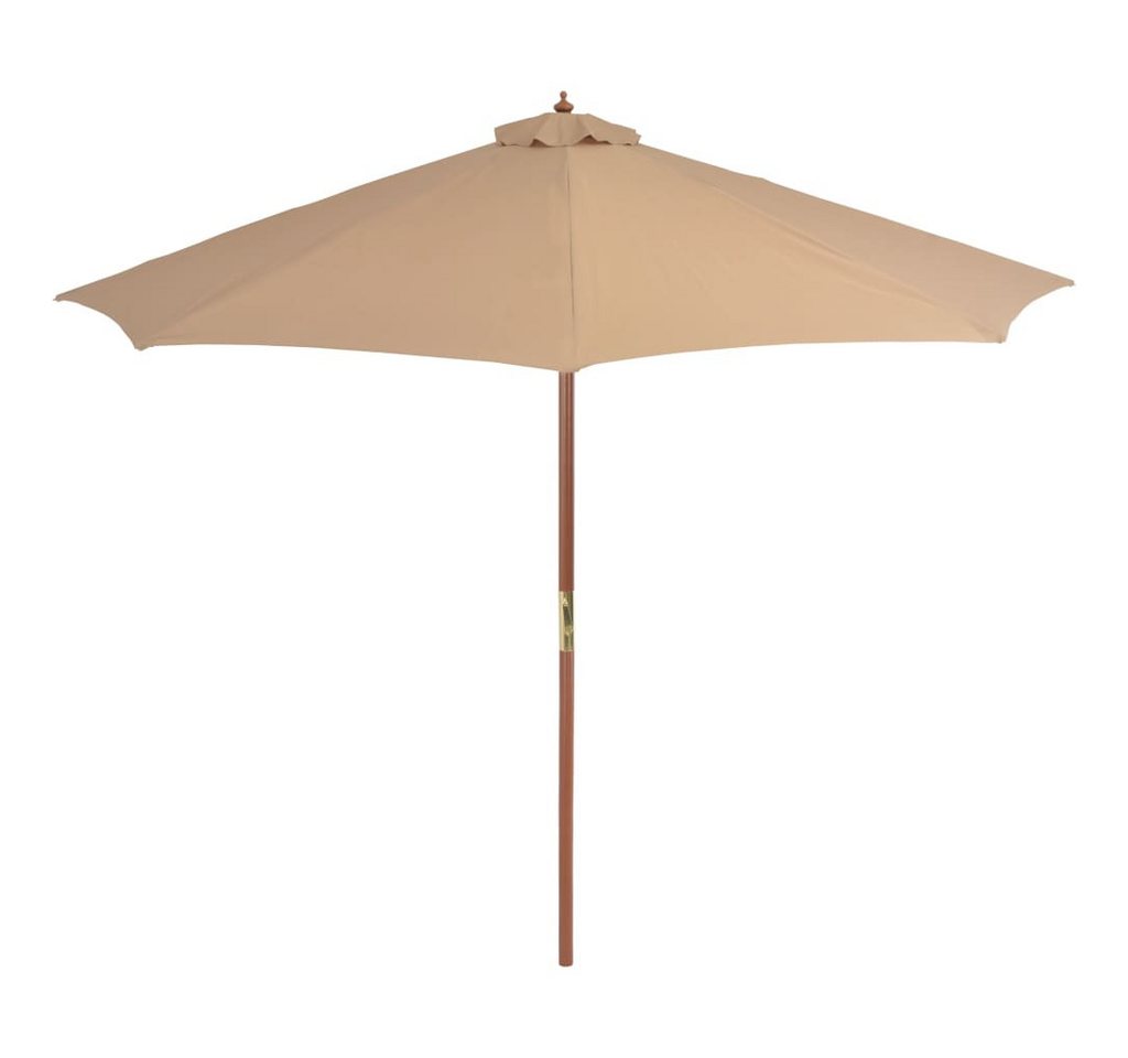 DOTMALL Sonnenschirm Sonnenschirm mit Holz-Mast 300 cm Taupe von DOTMALL