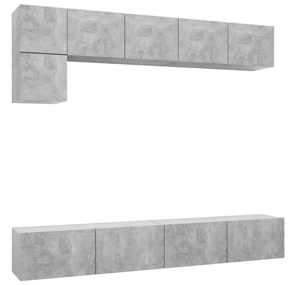 DOTMALL TV-Schrank 5-teiliges TV-Schrank-Set Betongrau Holzwerkstoff von DOTMALL