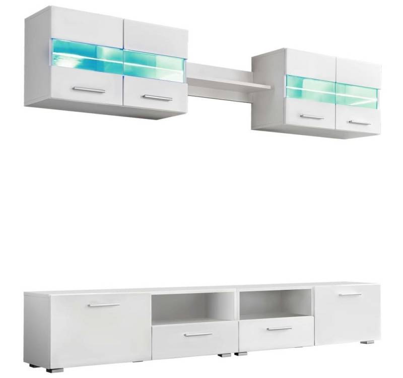 DOTMALL TV-Schrank Moderne Wohnwand mit LED-Beleuchtung,(5-St) von DOTMALL