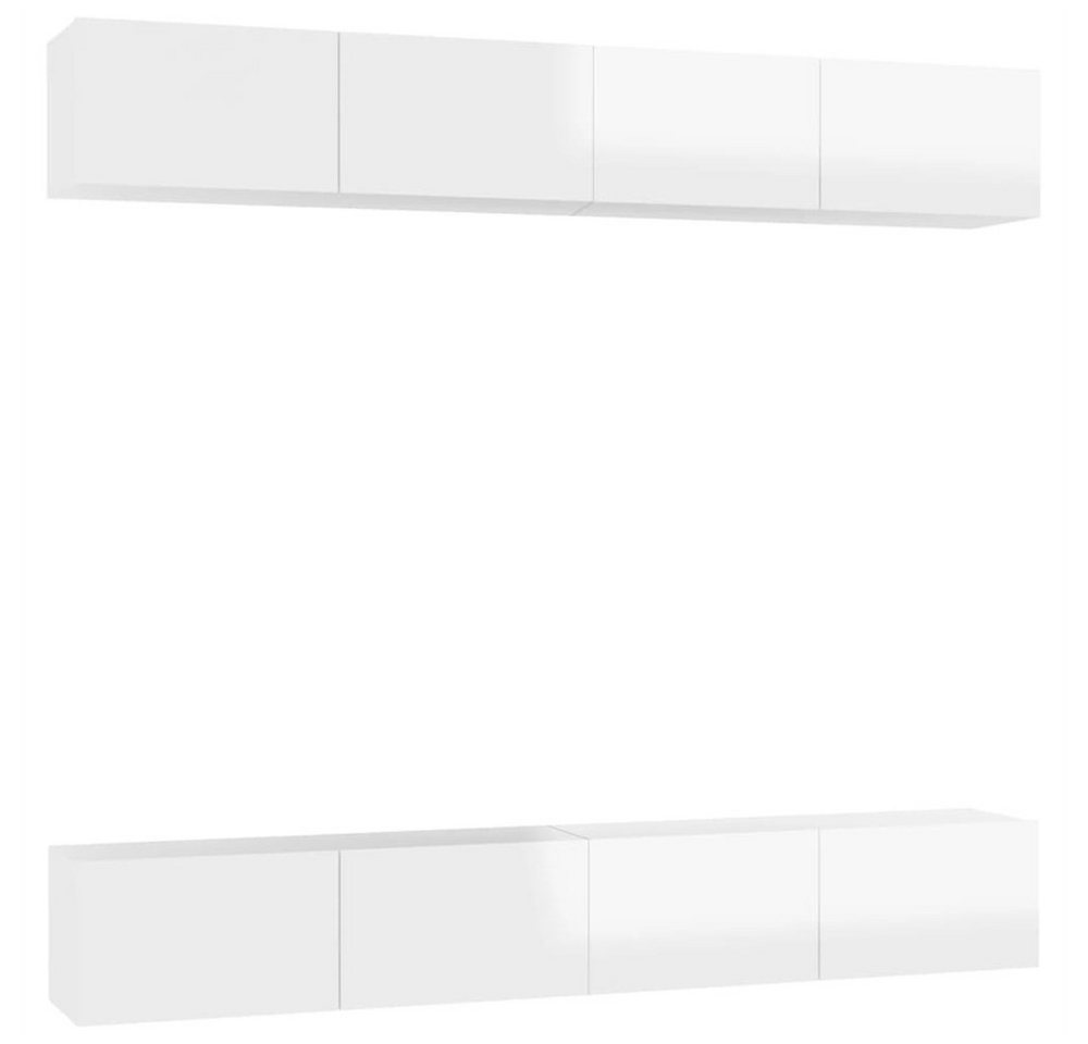 DOTMALL TV-Schrank TV-Schränke, 4 Stk. Hochglanz-Weiß,100x30x30 cm, Holzwerkstoff von DOTMALL