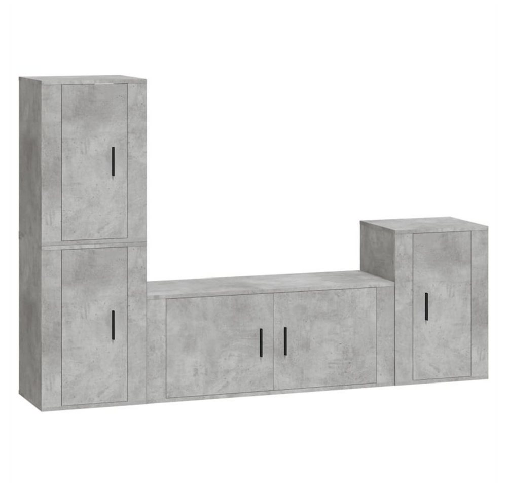 DOTMALL TV-Schrank TV-Schrank-Set, 4-tlg, Holzwerkstoff, Betongrau von DOTMALL