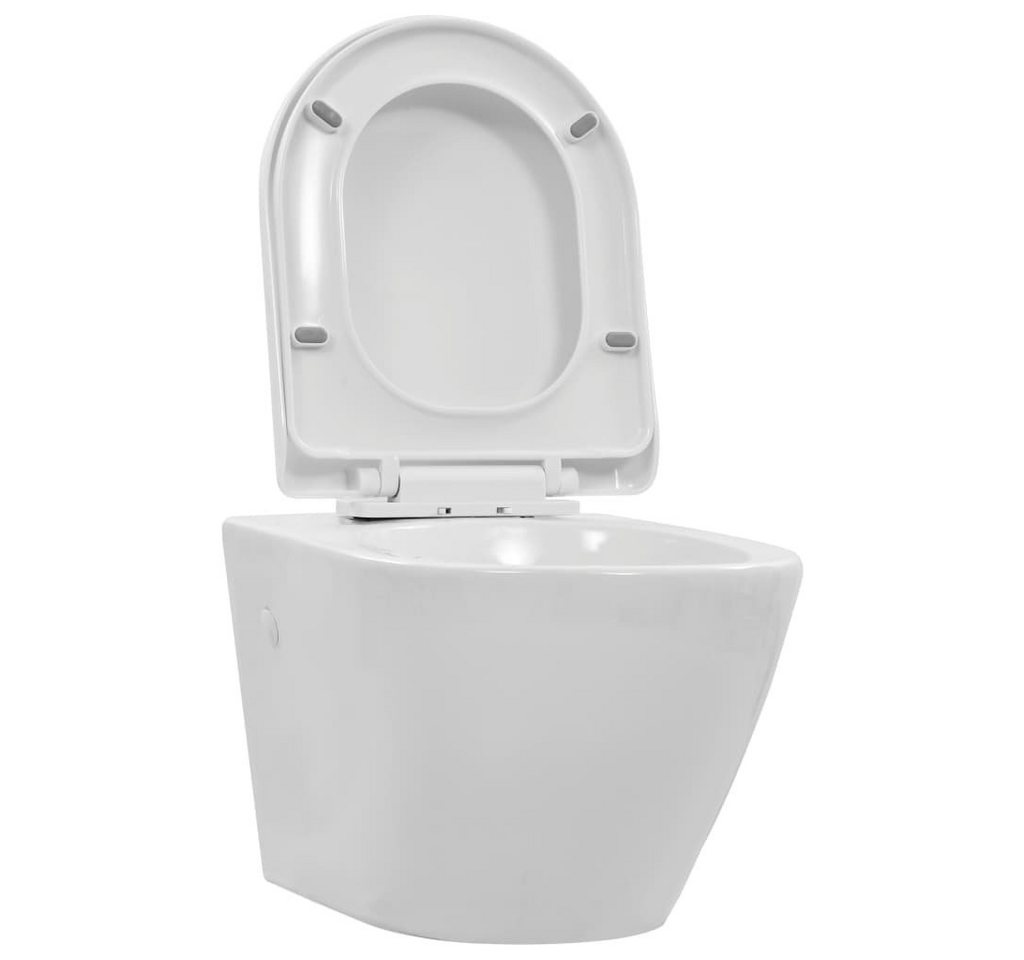 DOTMALL Tiefspül-WC WC Spülrandlos wandhängend, Keramik,haltbare und pflegeleichte von DOTMALL