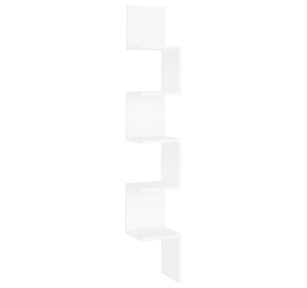 DOTMALL Wandregal Wand-Eckregal Weiß 20x20x127,5 cm Holzwerkstoff von DOTMALL