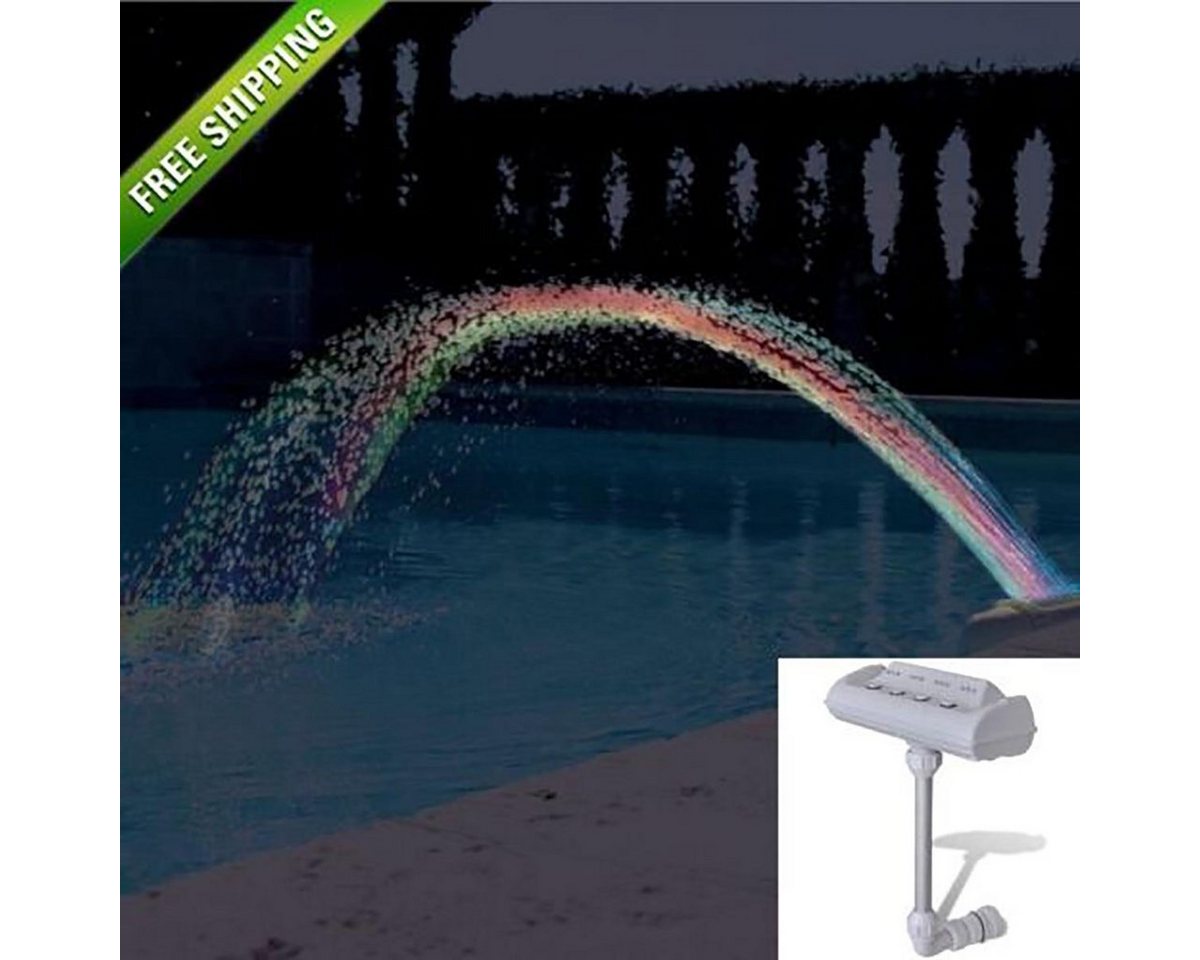 DOTMALL Zierbrunnen Kaskaden-Wasserfall-Schwimmbadbrunnen mit LED-Lichtern von DOTMALL