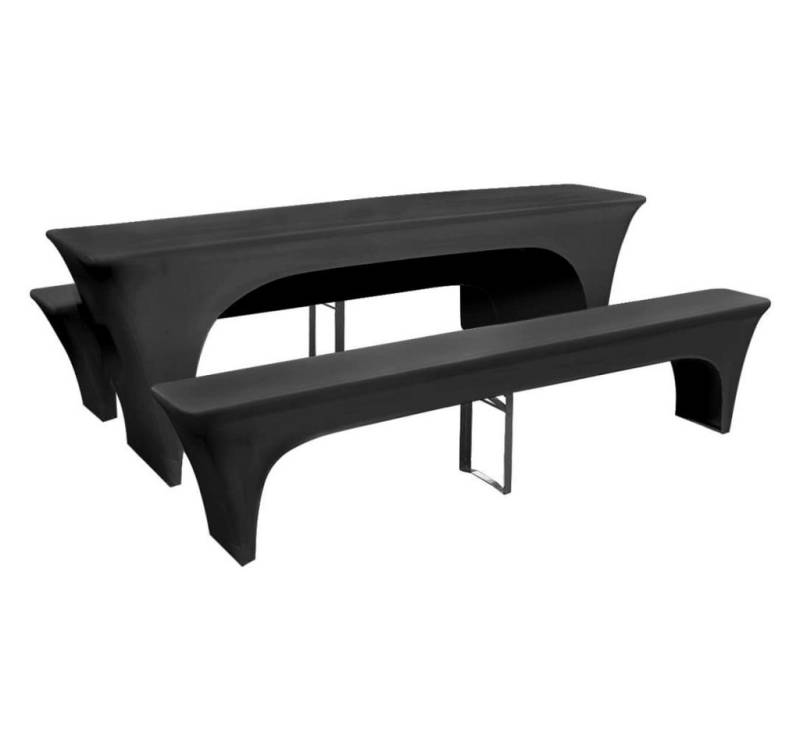 DOTMALL Sofahusse Dreiteiliges Schonbezug-Set für Biertisch/Bänke Stretch Anthrazit von DOTMALL