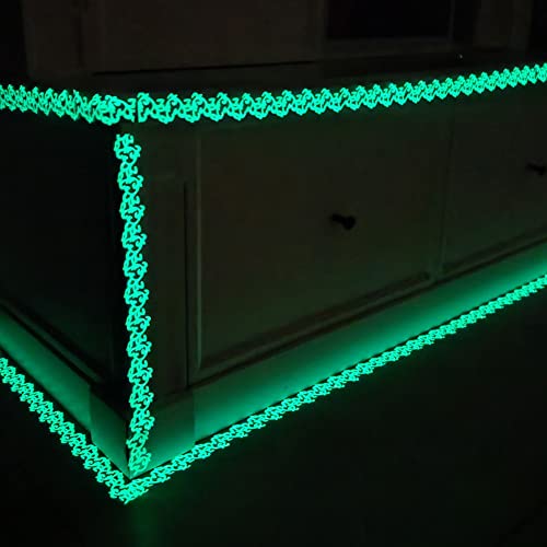 DOTUIARG 3 cm x 200 cm leuchtende Blumenrebe Fußleiste Wandaufkleber Wohnzimmer Schlafzimmer Heimdekoration Aufkleber im Dunkeln leuchten Treppendekor Aufkleber von DOTUIARG