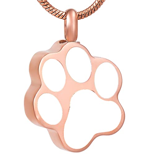 DOTUIARG Haustier Pfote Asche Schmuck-Edelstahl Hund/Katze Memorial Begräbnis Asche Schatulle Schmuck Urnen für Asche von DOTUIARG