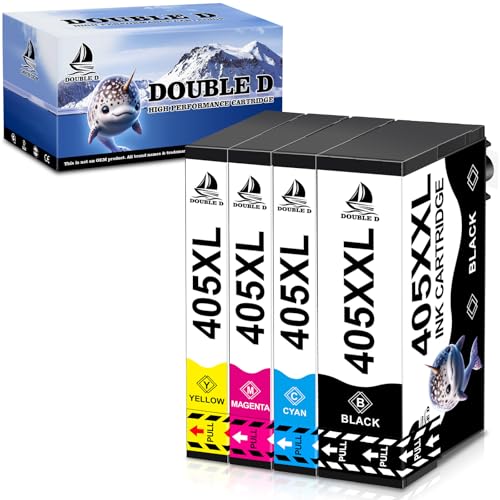 DOUBLE D 405XXL Multipack Patronen für Epson 405 Druckerpatronen - Kompatibel Mit WF 7830, WF 7840, Workforce WF-7835DTWF DOUBLE D 405XXL Multipack Patronen für Epson 405 Druckerpatronen - Kompatibel Mit WF 7830, WF 7840, Workforce WF-7835DTWF von DOUBLE D