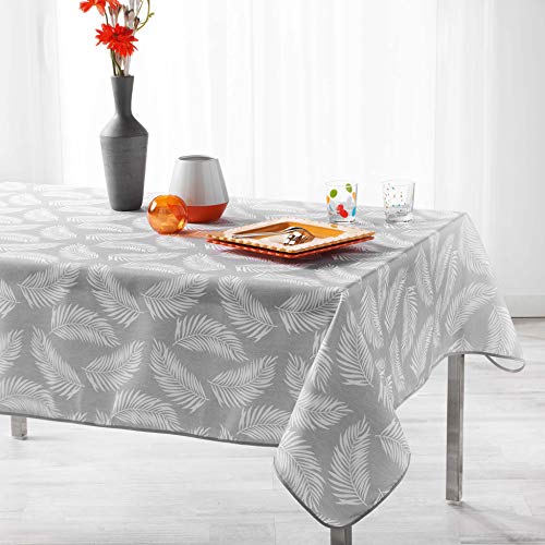 Douceur d'Intérieur LIFETTE Rechteckige Tischdecke, Polyester, grau, 150 x 240 cm von Douceur d'Intérieur