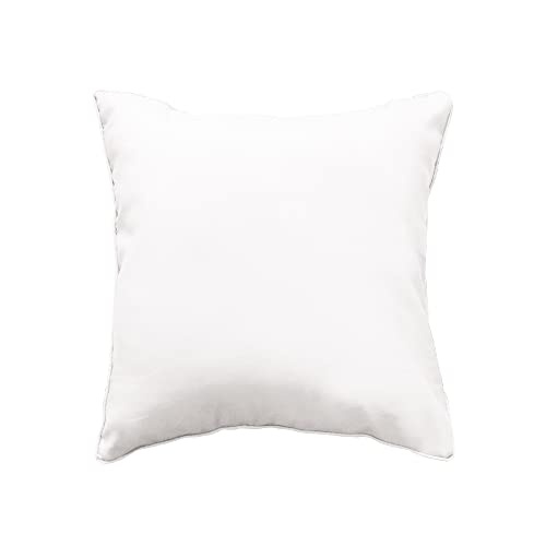 douceur d'Intérieur - 1600587, Kissen Paspel, 40 X 40 cm, Essentiel, Polyester Unifarben, Weiss von Douceur d'Intérieur