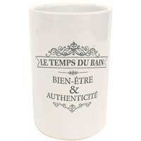 Douceur D'intérieur - Zahnputzbecher vintage, Keramik, weiß von DOUCEUR D'INTÉRIEUR