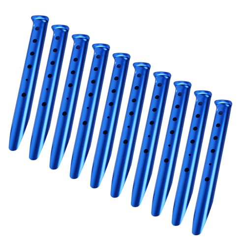 10 x windbeständige Heringe, tragbare Zeltheringe, multifunktionale Strandzelt-Heringe für Camping, Reisen und Abenteuer von DOUDINGMAO
