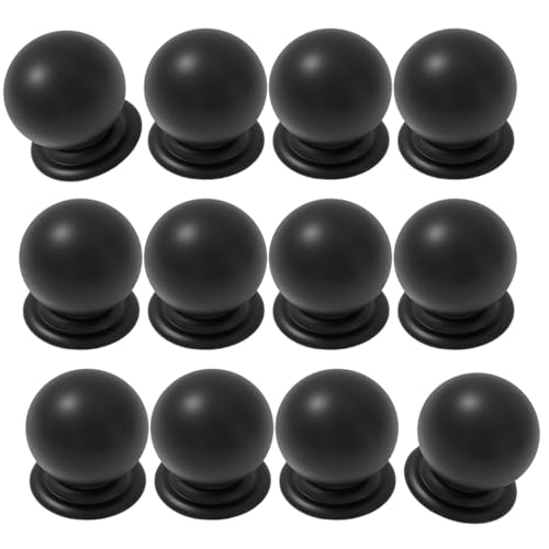 DOUDINGMAO 12 Stück stabile Aluminium-Legierung Einloch-Griff Zubehör für Schränke und Schubladen mit modernen, minimalistischen Designs von DOUDINGMAO