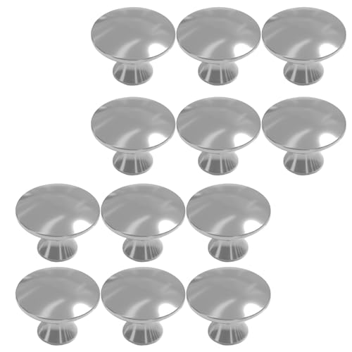 DOUDINGMAO 12 Stück stabile Aluminium-Legierung Einloch-Griff Zubehör für Schränke und Schubladen mit modernen, minimalistischen Designs von DOUDINGMAO