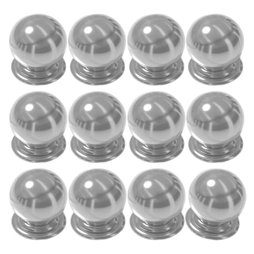 DOUDINGMAO 12 Stück stabile Aluminium-Legierung Einloch-Griff Zubehör für Schränke und Schubladen mit modernen, minimalistischen Designs von DOUDINGMAO