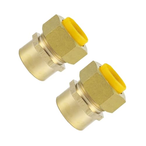 DOUDINGMAO 2 x 3/4-Zoll-Messing-Schnellanschluss-Adapter, einfache Installation für Wassererhitzer und Grube von DOUDINGMAO