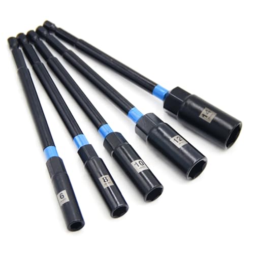 DOUDINGMAO 5 x Sechskant-Schraubendreher-Bohrer-Adapter, Steckschlüssel-Verlängerungshülsen-Set für pneumatische Schraubendreher und Elektrowerkzeug DOUDINGMAO 5 x Sechskant-Schraubendreher-Bohrer-Adapter, Steckschlüssel-Verlängerungshülsen-Set für pneumatische Schraubendreher und Elektrowerkzeug von DOUDINGMAO