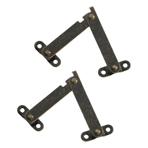 DOUDINGMAO Drehbare Eisenscharniere zum Anheben von Scharnieren, Klappdeckelscharniere für Holzkisten, Schmuckkästen, 2 Stück von DOUDINGMAO