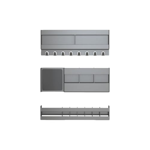 DOUDINGMAO Magnetische Badezimmer-Organizer, ohne Bohren, Installation über der Tür, Aufbewahrungsregal, einfache Installation für Toilettenartikel, Kosmetik, 3 Stück von DOUDINGMAO