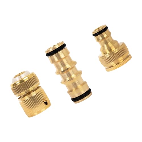 DOUDINGMAO Schlauchverbinder aus Messing, 1,3 cm, Schnellentriegelungskupplungen, Metall-Schlauchadapter für Gartenarmaturen, Waschmaschinen, Autowäsche von DOUDINGMAO