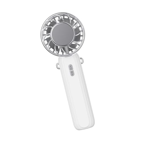 DOUDINGMAO USB-wiederaufladbarer Handventilator mit einstellbarer Geschwindigkeit, Halbleiter-Lüfter, 2000 mAh, Akku-Kühlgerät mit LED-Bildschirm, tragbarer Handheld von DOUDINGMAO