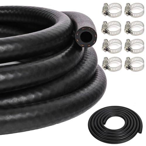 Benzinschlauch Kit, 1 Meter Ø 8 mm Kraftstoffschlauch Ölschlauch Dieselschlauch mit 8 Stücke Schlauchschellen für Auto Traktor Motorrad Kleinmotor Benzinschlauch Kit, 1 Meter Ø 8 mm Kraftstoffschlauch Ölschlauch Dieselschlauch mit 8 Stücke Schlauchschellen für Auto Traktor Motorrad Kleinmotor von DOUJIAO
