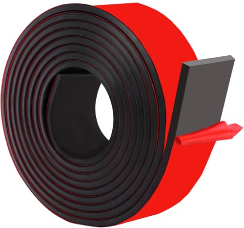 Gummistreifen selbstklebend, Neopren Gummimatte Gummiplatte, （25mm（W） x3mm（D） x6m（L）） Vollgummiprofile, Gummiplatten für Abdichtung, DIY, Bodenschutz, Stoßdämpfung, Anti-Rutsch von DOUJIAO