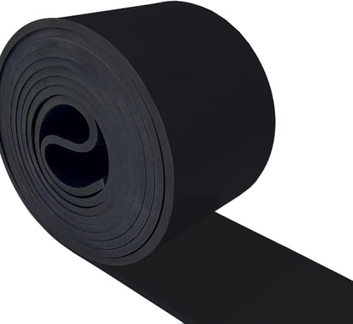 Gummistreifen Neopren Gummimatte Gummiplatten Vollgummiprofile für DIY-Abdichtungen, Bodenschutz, Antivibration, Anti-Rutsch, Bodenbeläge(120mmx5mmx3m) von DOUJIAO