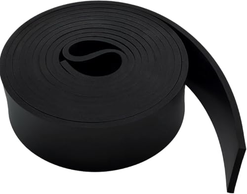 Gummistreifen Neopren Gummimatte Gummiplatten Vollgummiprofile für DIY-Abdichtungen, Bodenschutz, Antivibration, Anti-Rutsch, Bodenbeläge(50mmx5mmx3m) von DOUJIAO