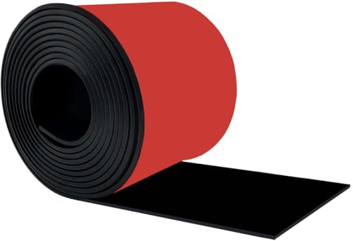 Gummistreifen selbstklebend, Neopren Gummimatte Gummiplatte, （80mm（W） x5mm（D） x3m（L）） Vollgummiprofile, Gummiplatten für Abdichtung, DIY, Bodenschutz, Stoßdämpfung, Anti-Rutsch von DOUJIAO