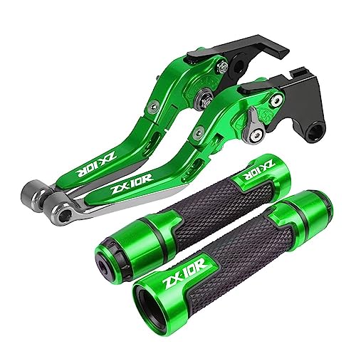 DOUKI Für Kawasaki ZX10R 2006–2015 2014 2013 2012 2011 ZX 10R ZX10 R ZX-10R Motorrad-Kupplungsbremshebel Ausziehbare Verstellbare Faltbare Hebel Lenkergriffe Hebel (Farbe : Grün) von DOUKI