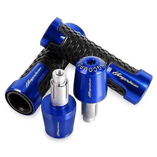 FÜR Suzuki Hayabusa GSX-R1300 GSXR 1300 GSX1300R 2008-2018 7/8'' 22mm Motorrad Lenker Griffe Enden Griff Bar Grip End Stecker (Color : Blue) von DOUKI