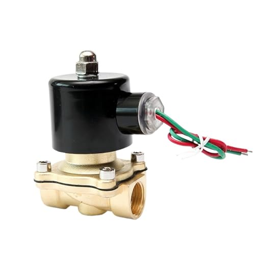 1/2 3/4 1 Zoll normalerweise geschlossenes Messing-Magnetventil 220 V 24 V 12 V 24 V AC 2-Wege 1 Stück(3/4",24VDC) von DOUKNAIL