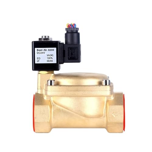 2-Wege-Normalerweise geschlossenes 2-Zoll-Elektromagnetventil aus Messing DN50 12 V 24 V 110 V 1 Stück(0 927700-VITONSEAL,BSP_12VDC) von DOUKNAIL