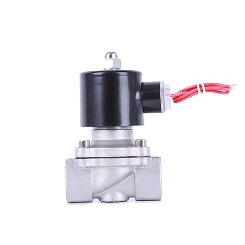 3/4 Magnetventil 24 V 22 V 12 V 110 V Edelstahl N/C Elektrisch 10 bar 1 Stück(BSP_220VAC_120CELSIUS DERGEE) von DOUKNAIL
