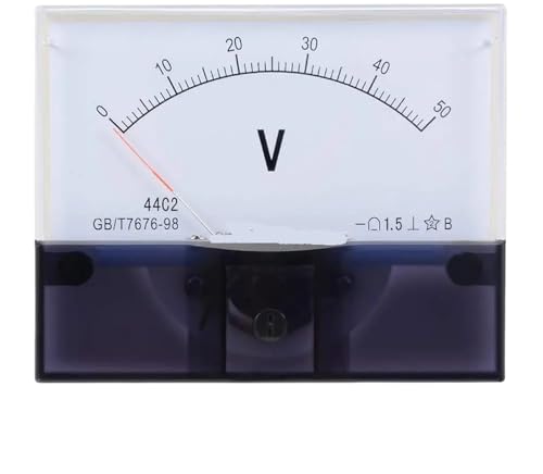 44C2 DC 5V-600V 0-10V Analog Panel Spannung Gauge Volt Meter 1Pcs(0-30V) von DOUKNAIL