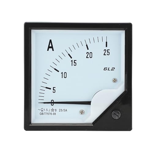 6L2 AC Amperemeter 25A-600A Zeigerinstrument 80 * 80mm Mechanische Installation 1 Stücke(50A (5A)) von DOUKNAIL